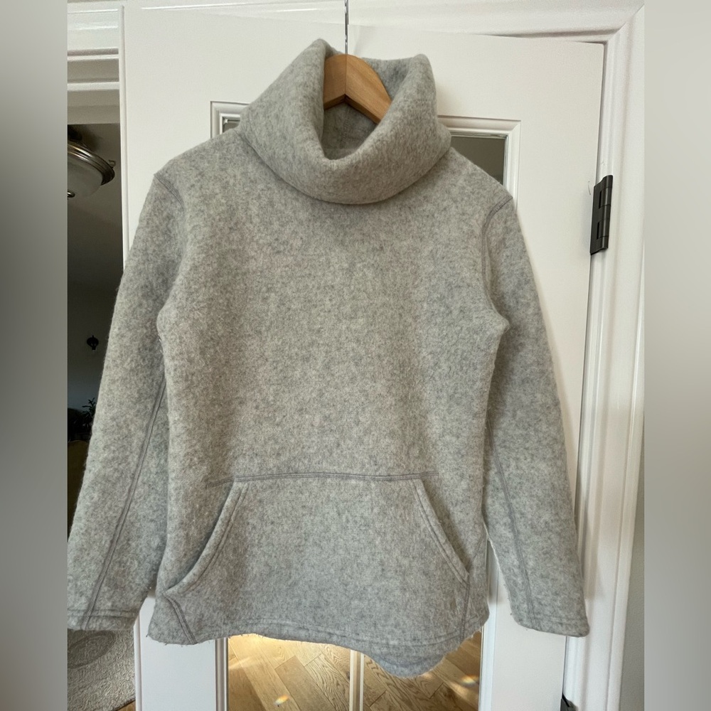 Smartwool Women’s Hudson Trail Pullover Lt. Gray Fleece Sweater XS